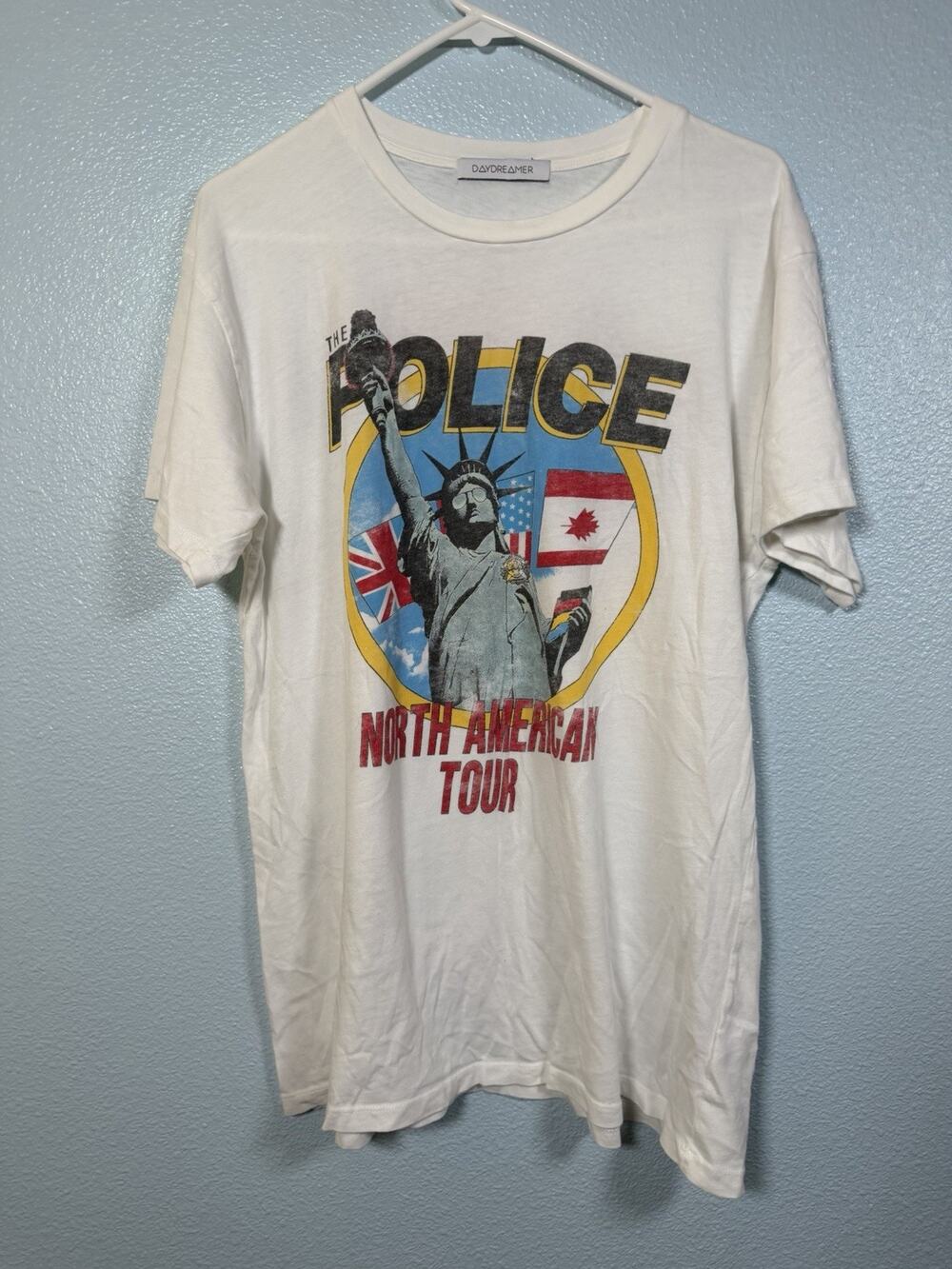Daydreamer The Police North American Tour 1983 Graphic T Shirt Size Large USA